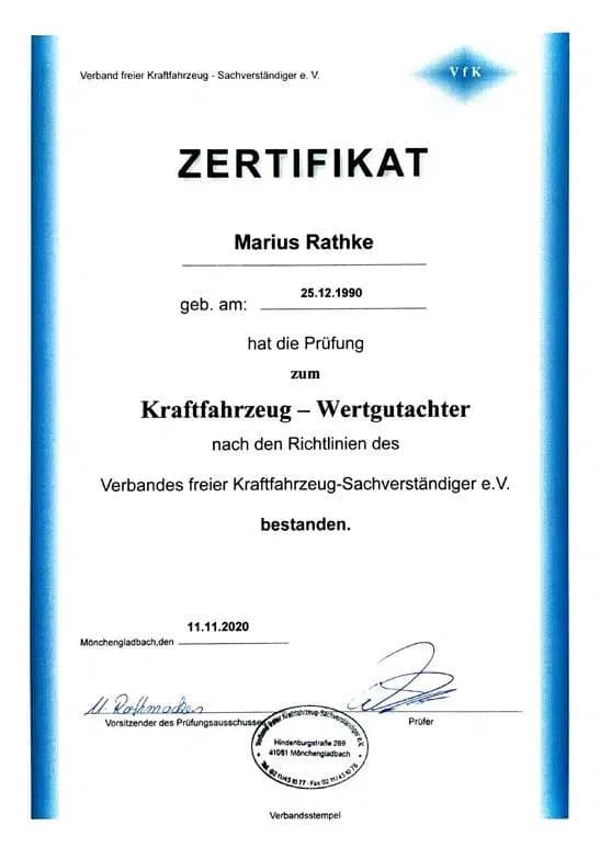 VfK Wertgutachter Marius Rathke