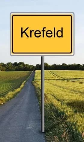 Ortsschild Krefeld