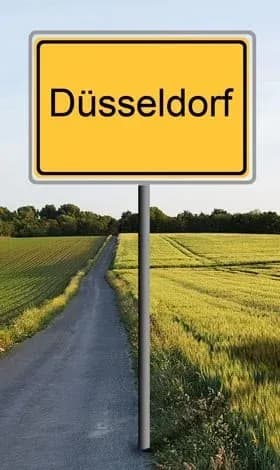 Ortsschild Düsseldorf